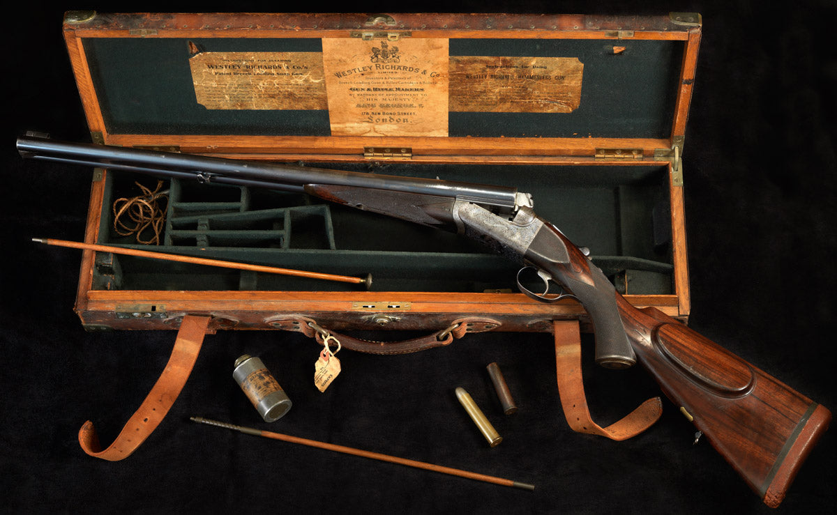 Hemingway’s Westley Richards .577 in its case